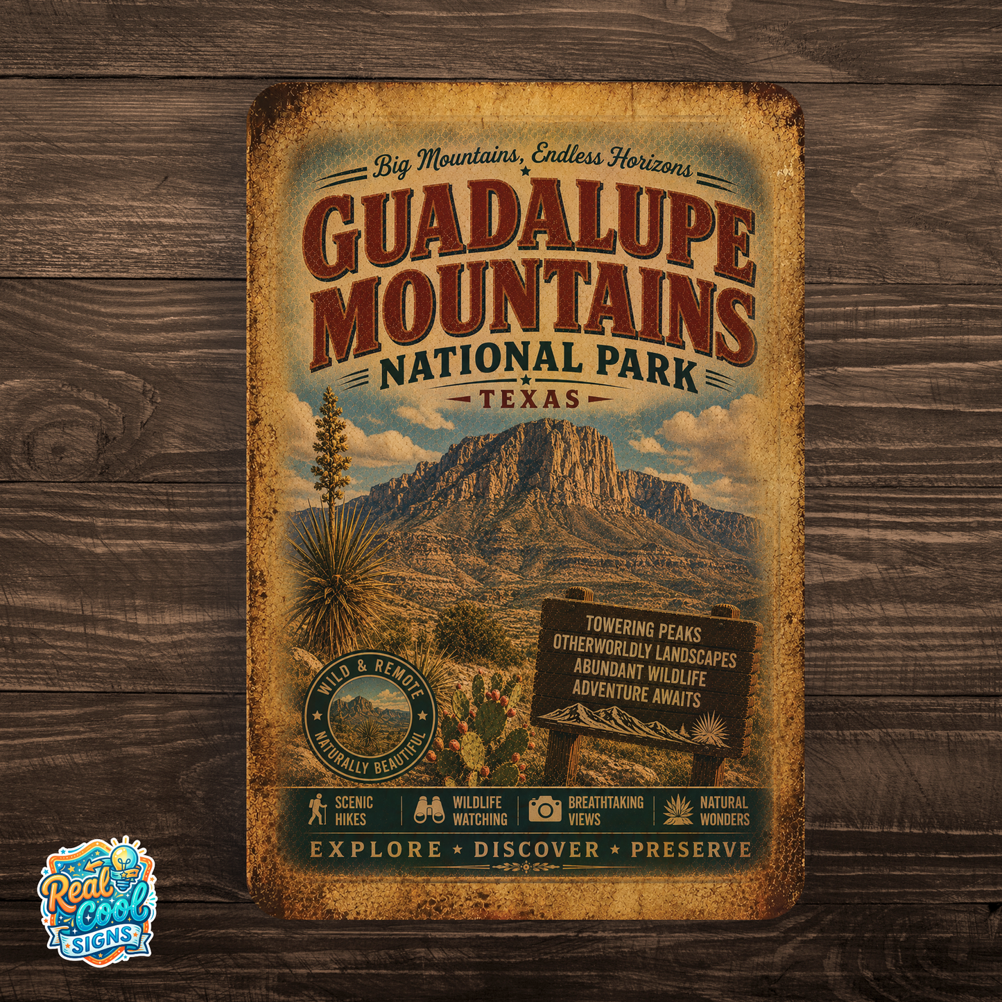 Guadalupe Mountains National Park Sign