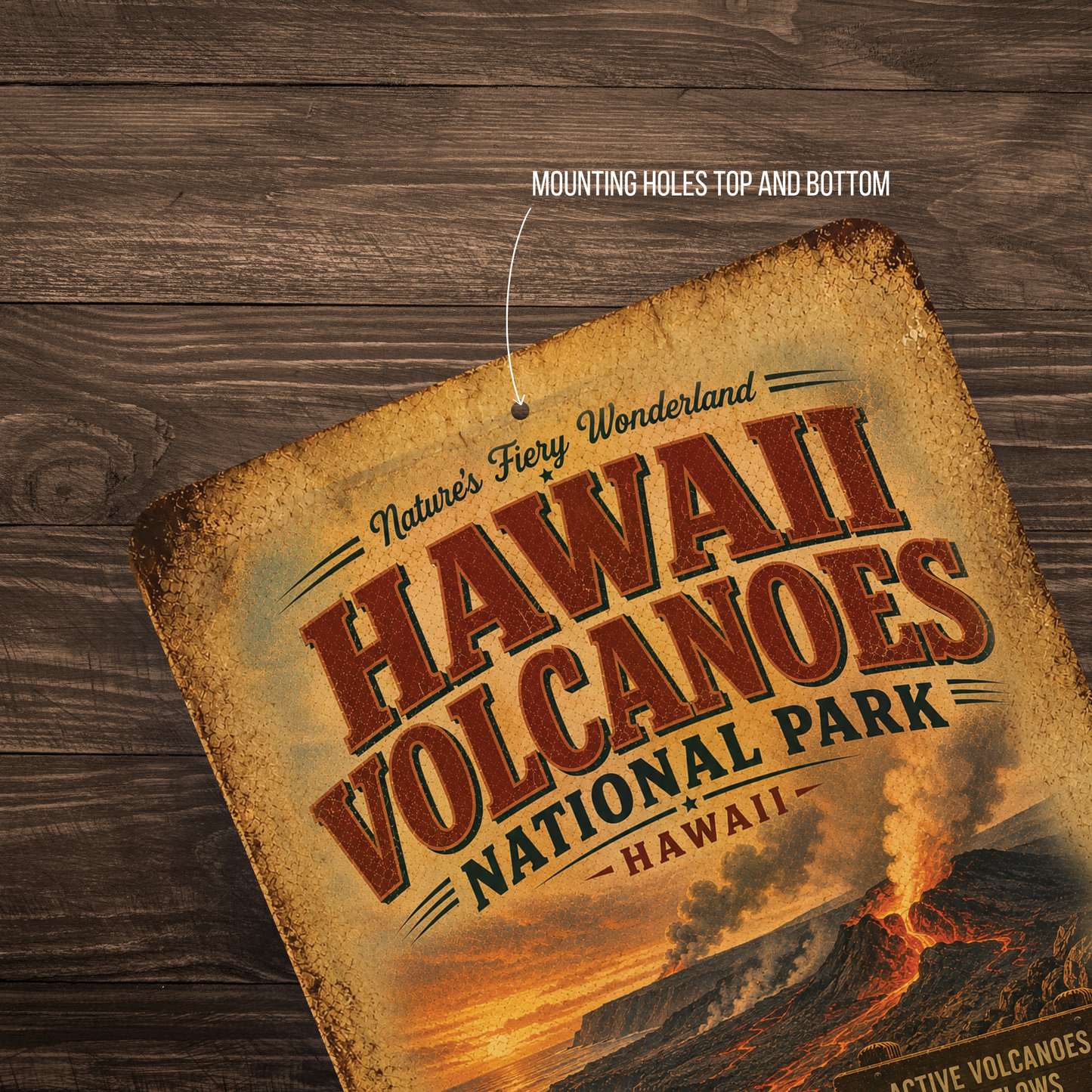 Hawaii Volcanoes National Park Metal Sign