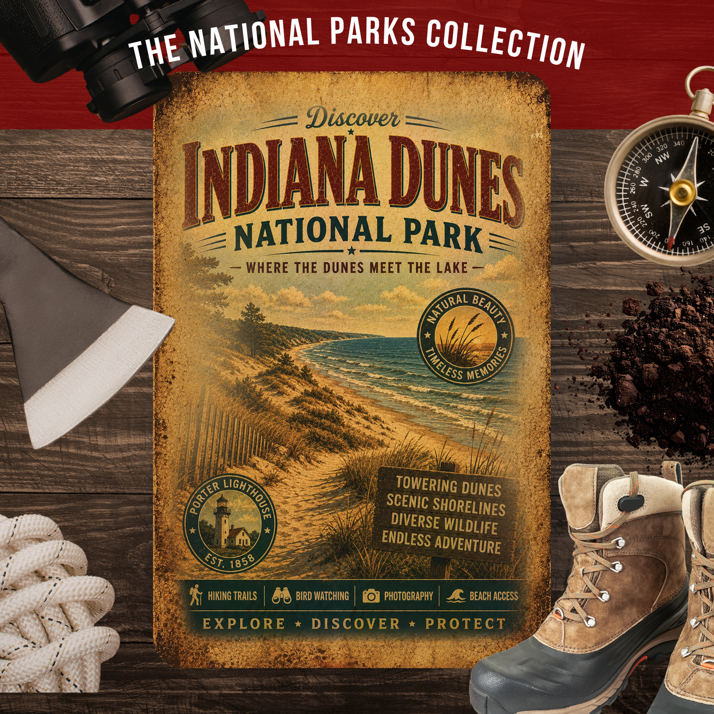 Indiana Dunes National Park Metal Sign