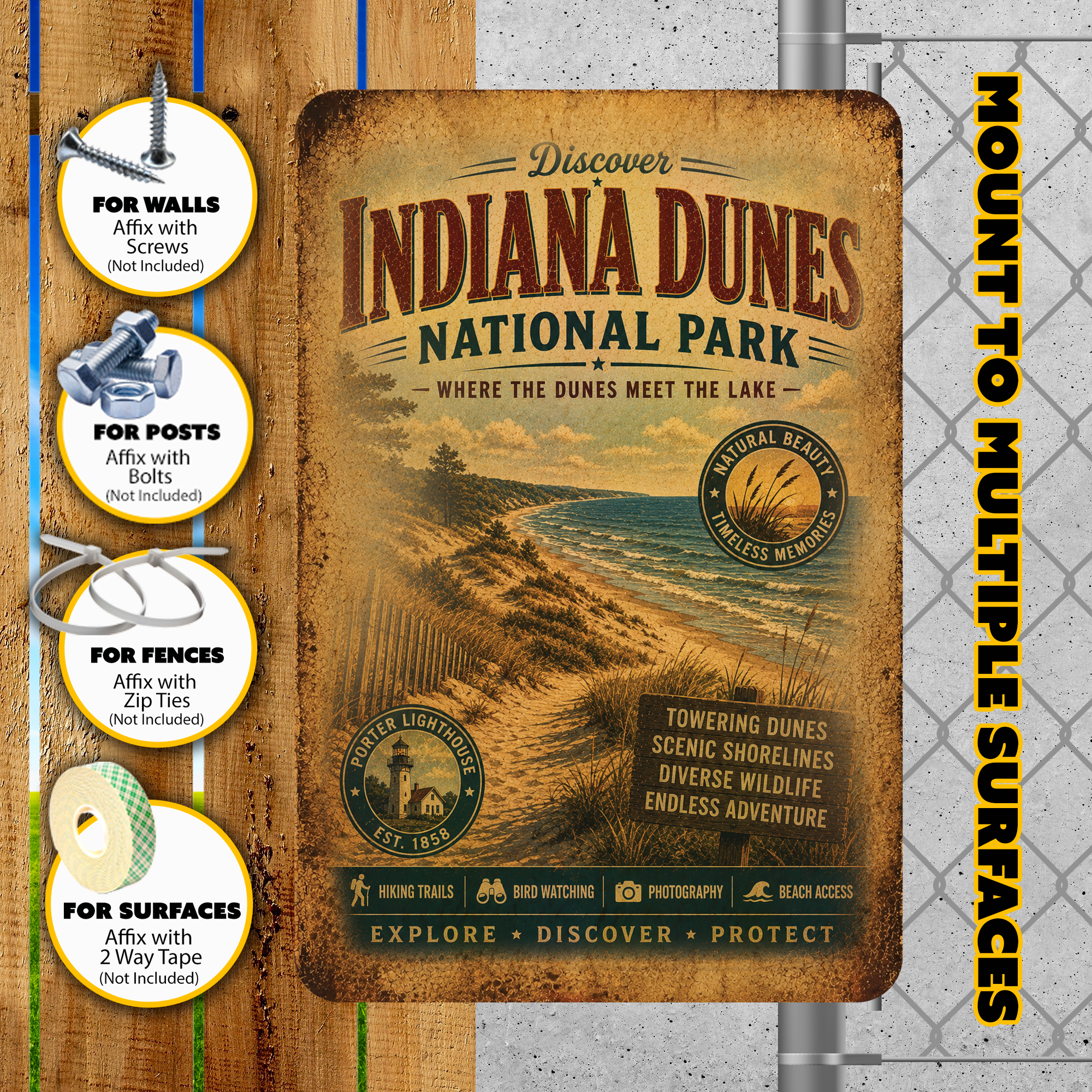 Indiana Dunes National Park Metal Sign