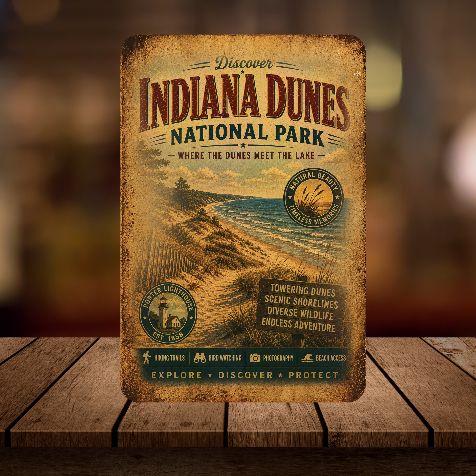 Indiana Dunes National Park Metal Sign