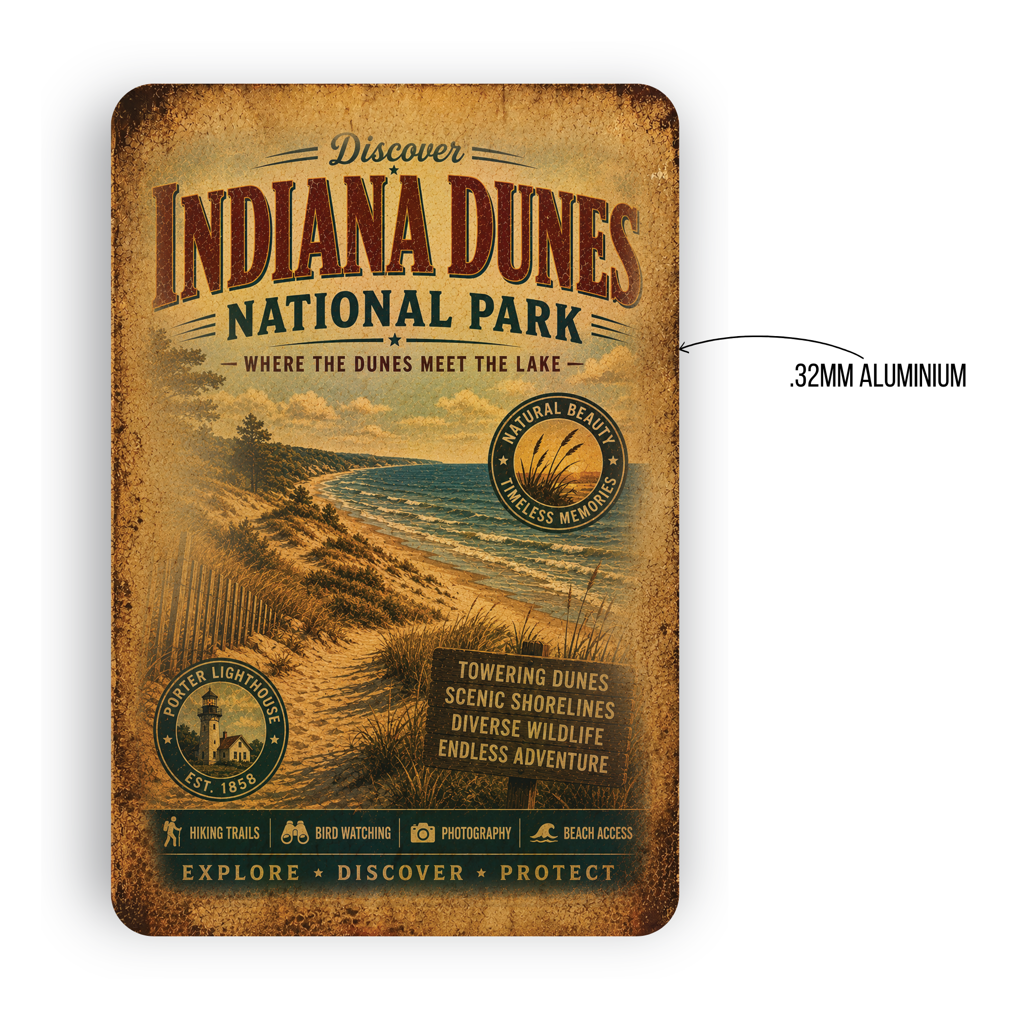 Indiana Dunes National Park Metal Sign