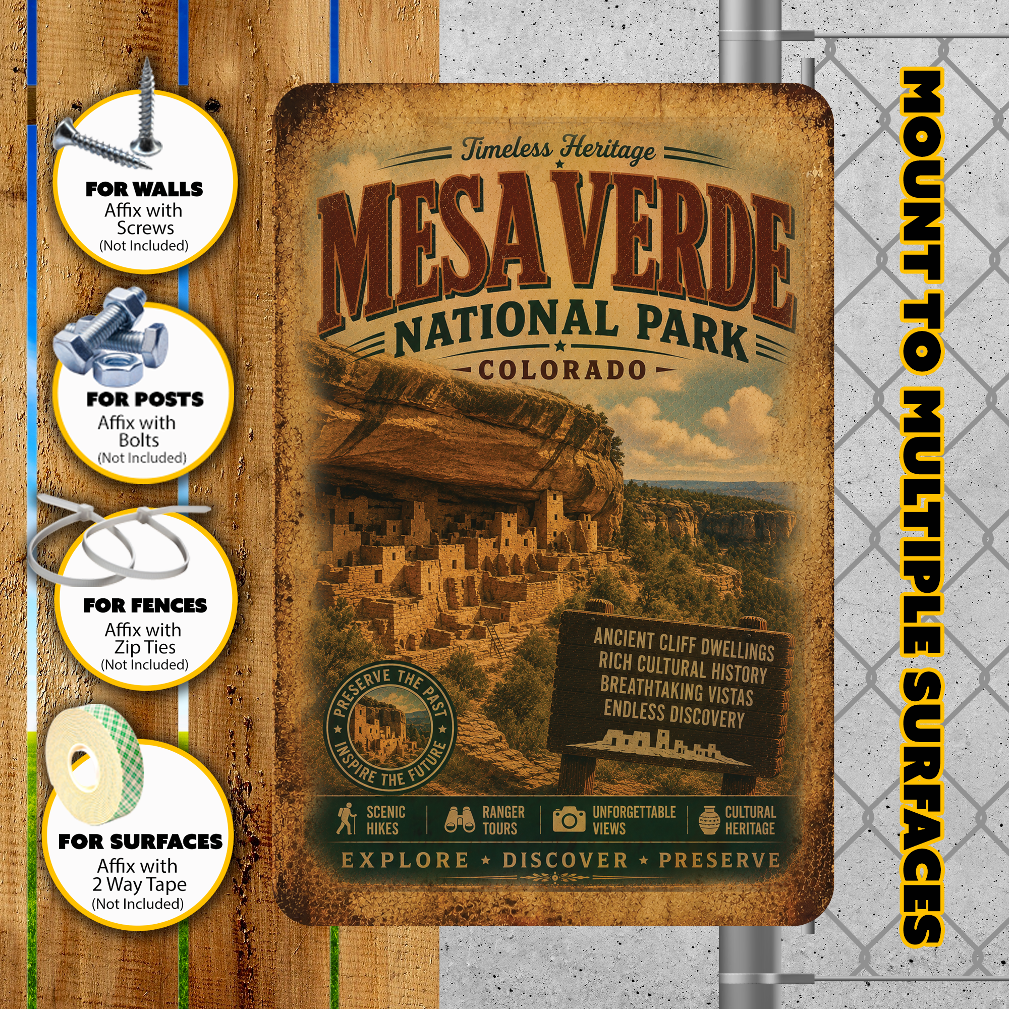 Mesa Verde National Park Metal Sign