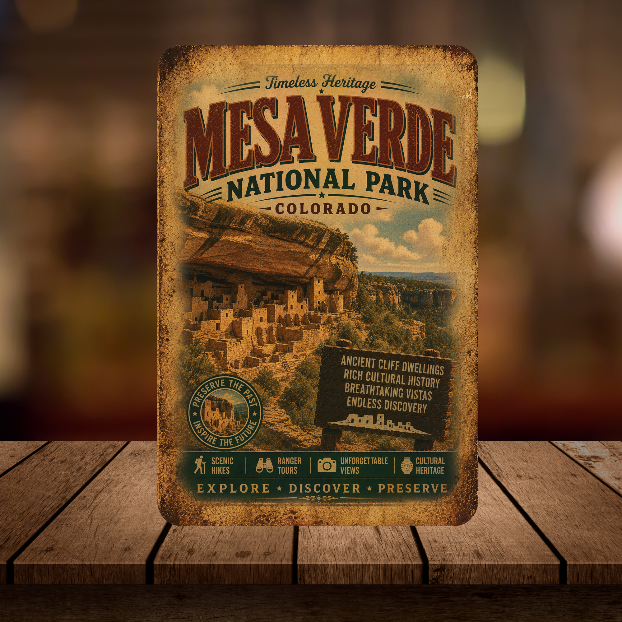 Mesa Verde National Park Metal Sign