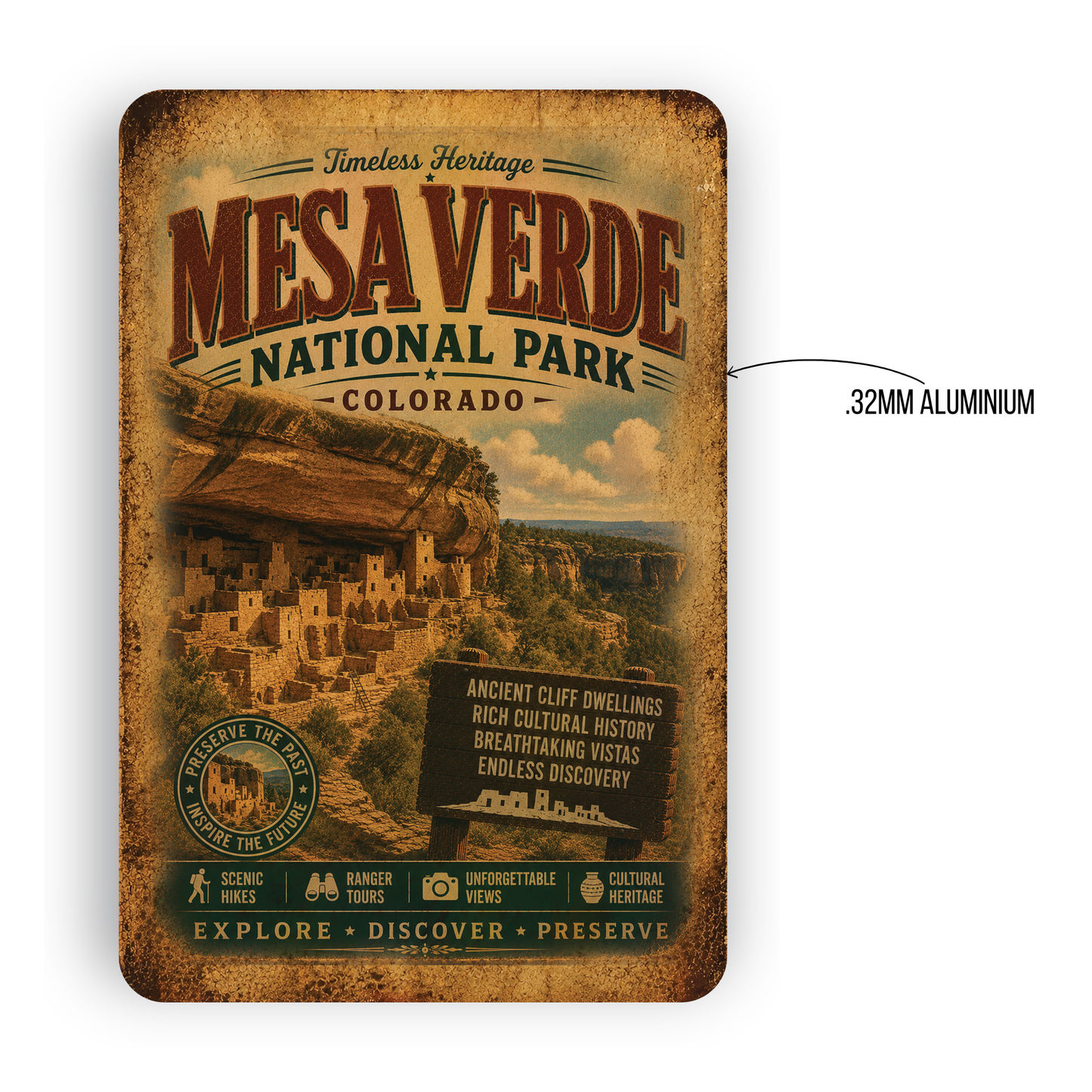 Mesa Verde National Park Metal Sign
