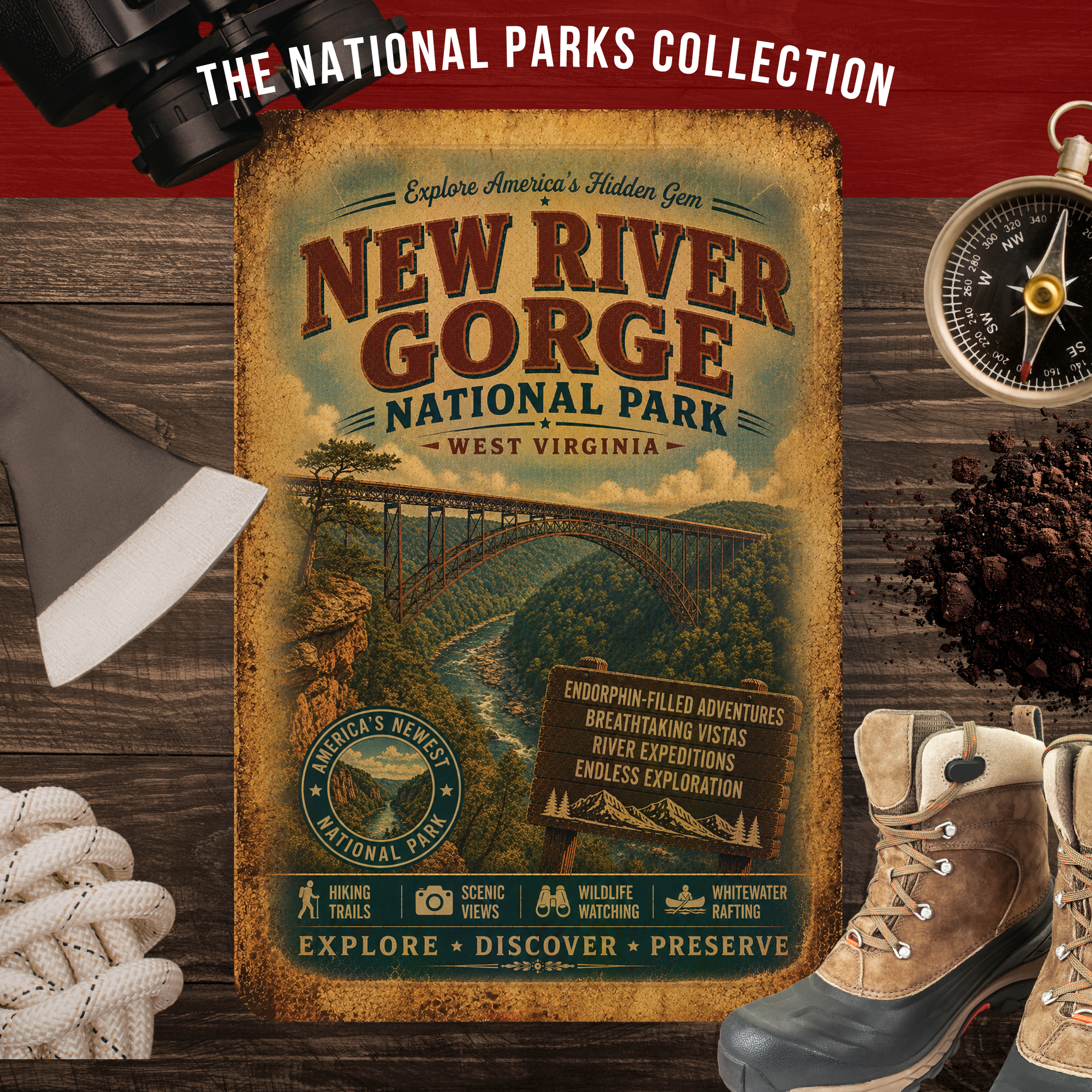 New River Gorge National Park Sign