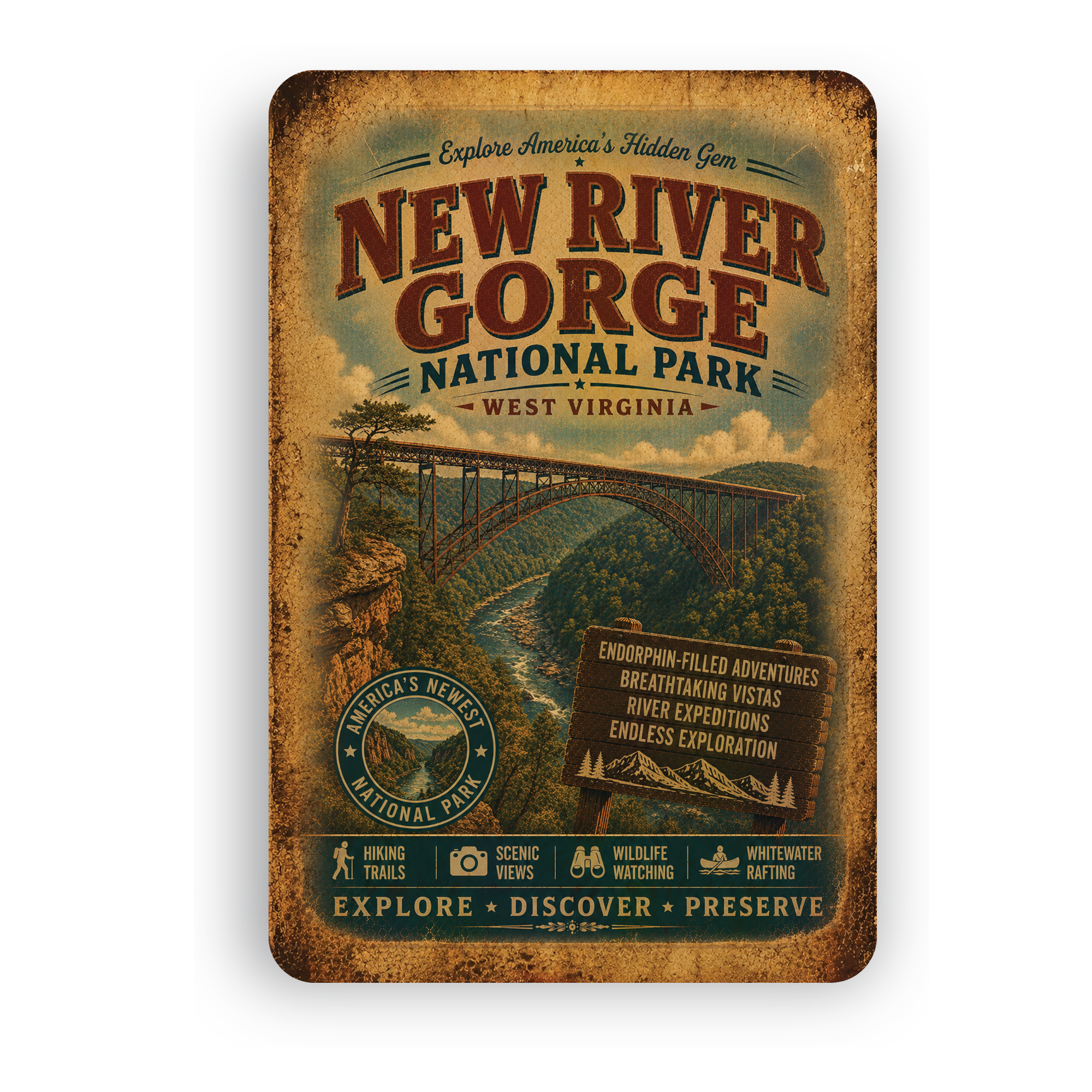 New River Gorge National Park Sign