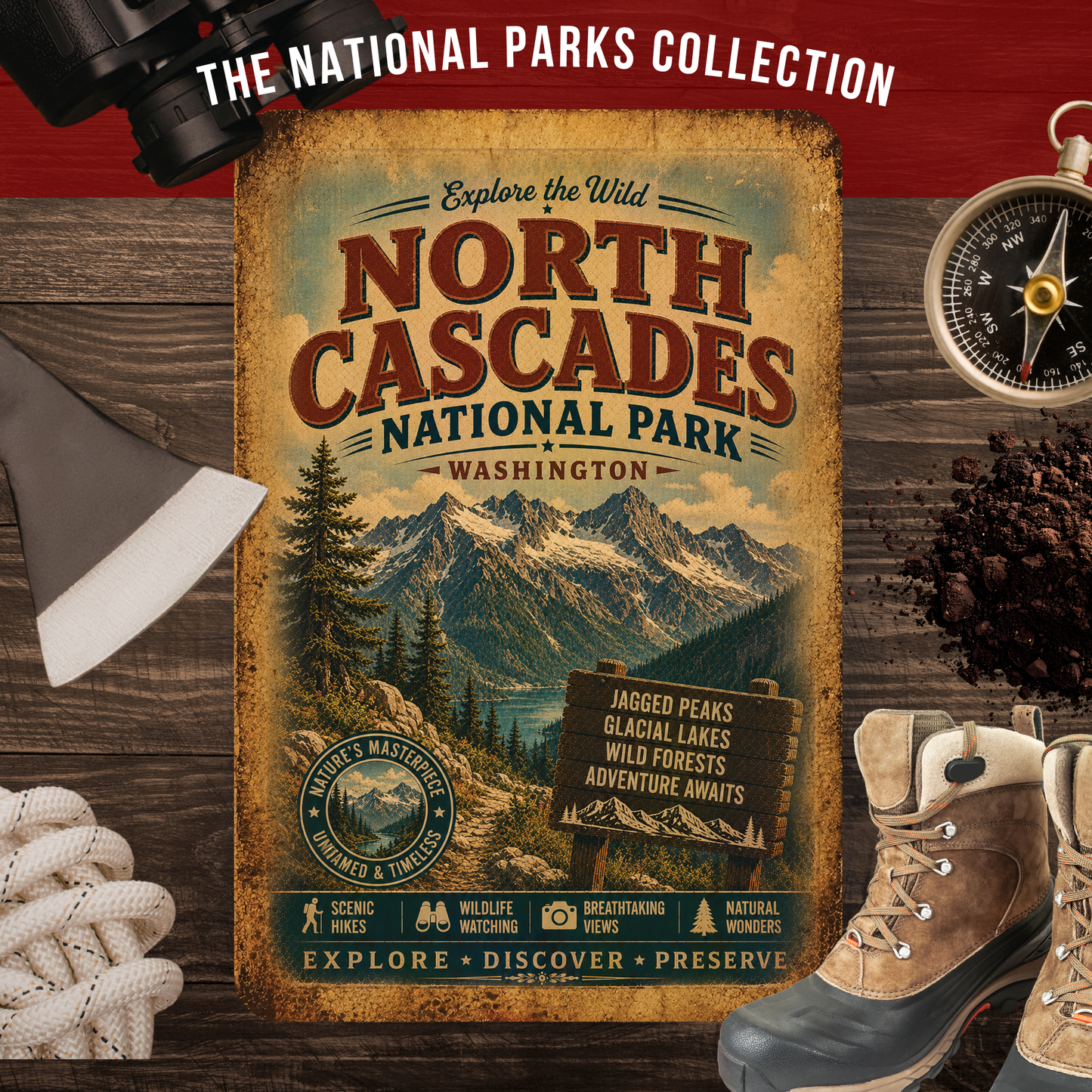 North Cascades National Park Sign
