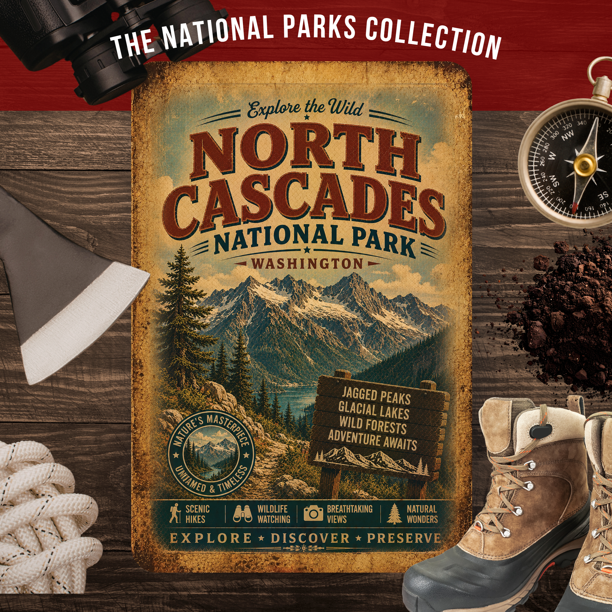 North Cascades National Park Sign