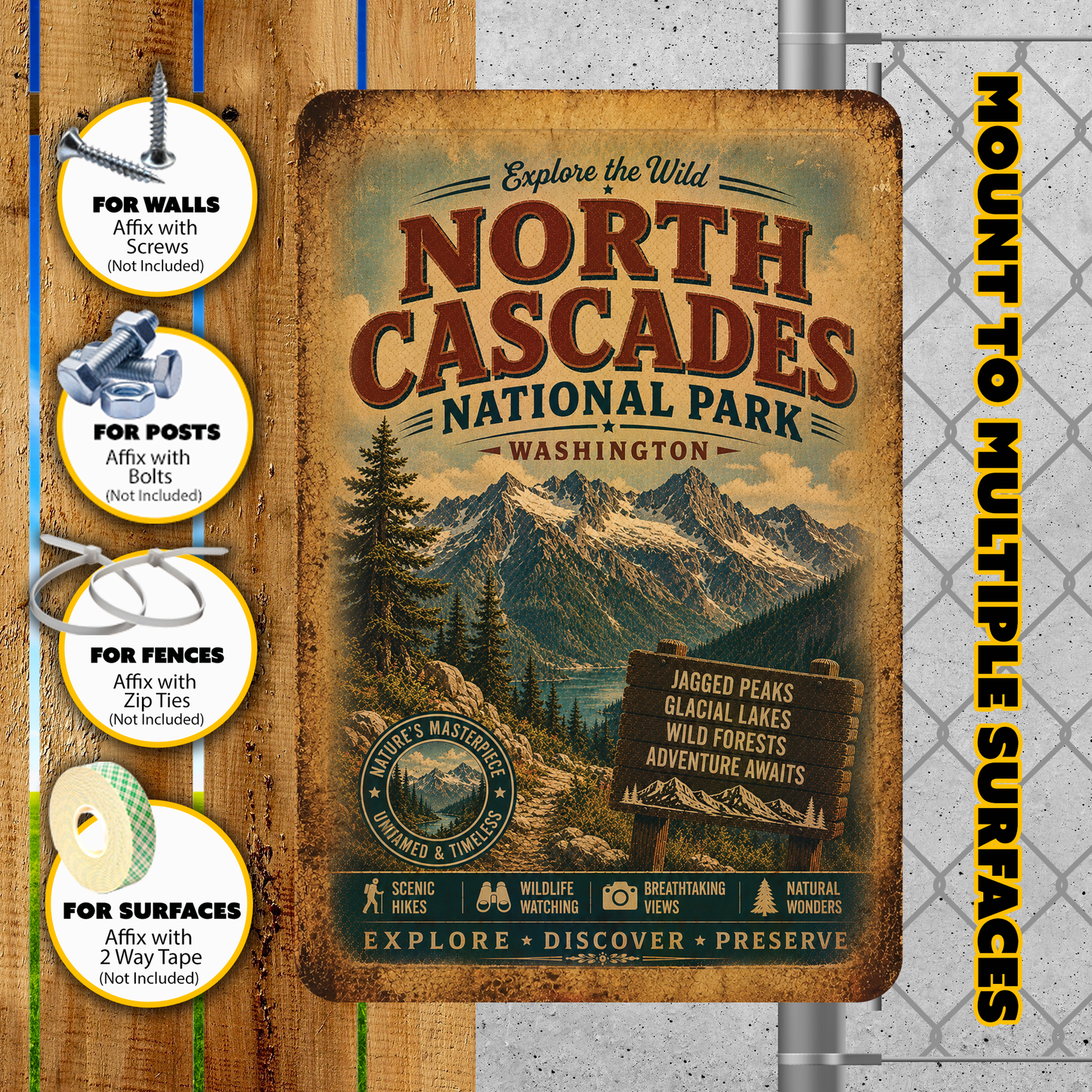 North Cascades National Park Sign