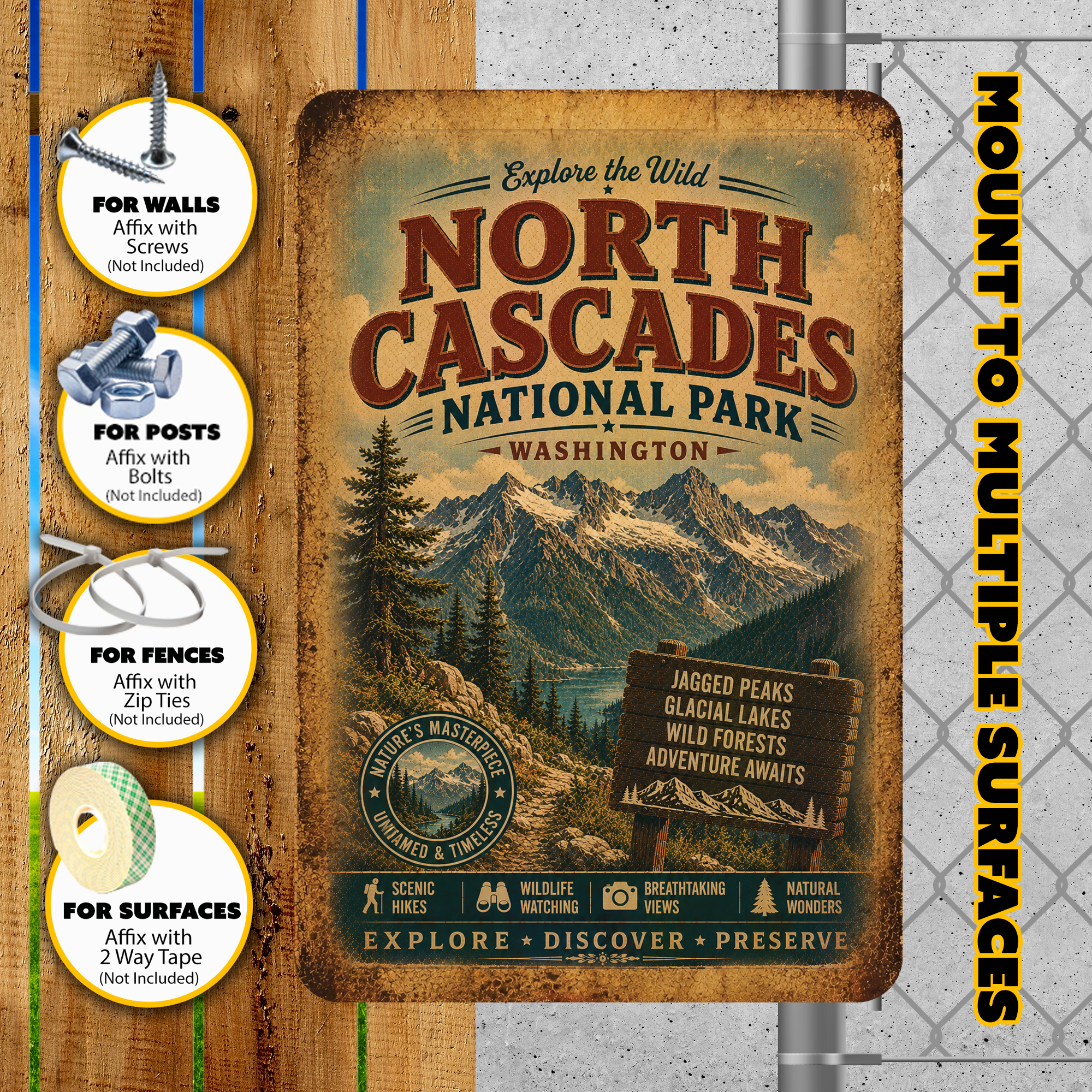 North Cascades National Park Sign