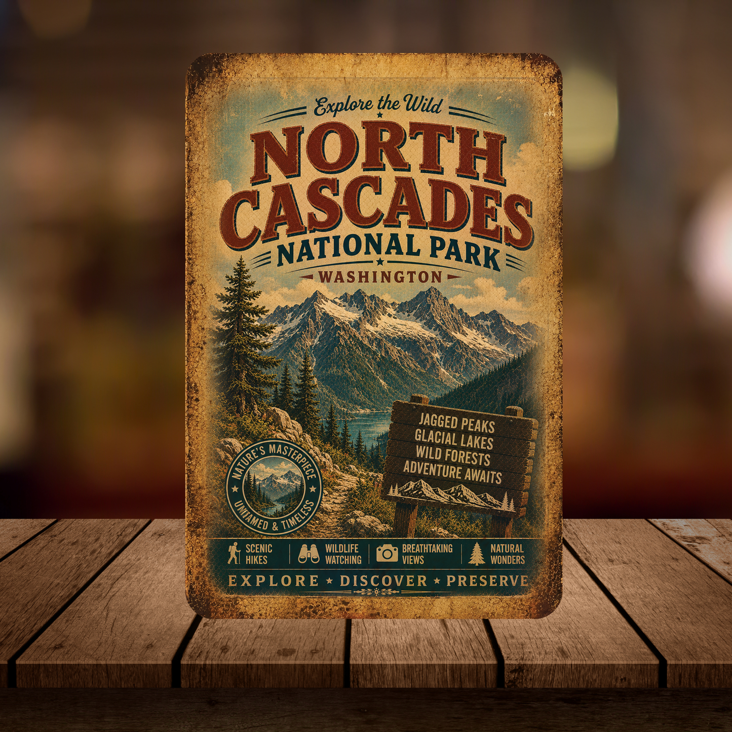 North Cascades National Park Sign