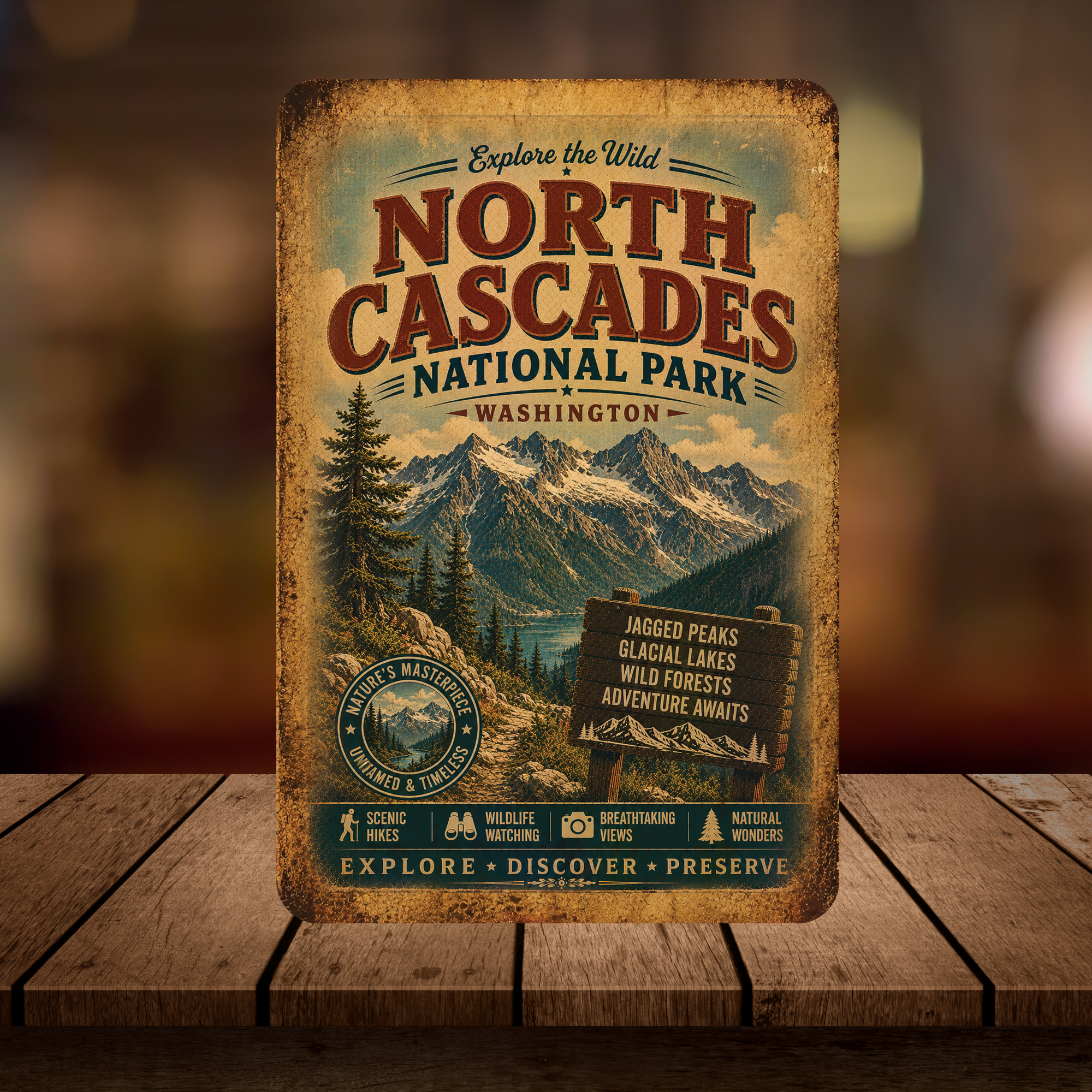 North Cascades National Park Sign