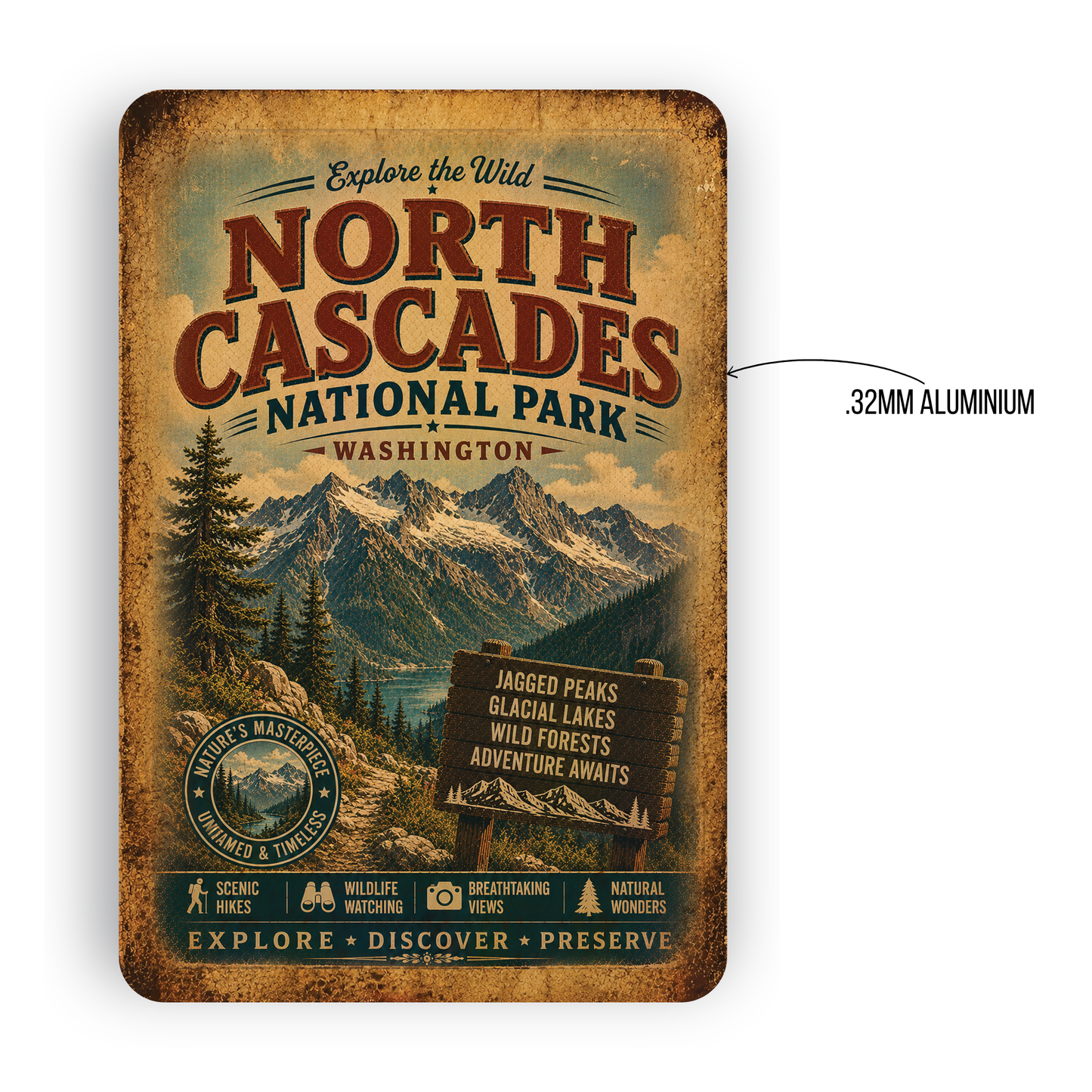 North Cascades National Park Sign