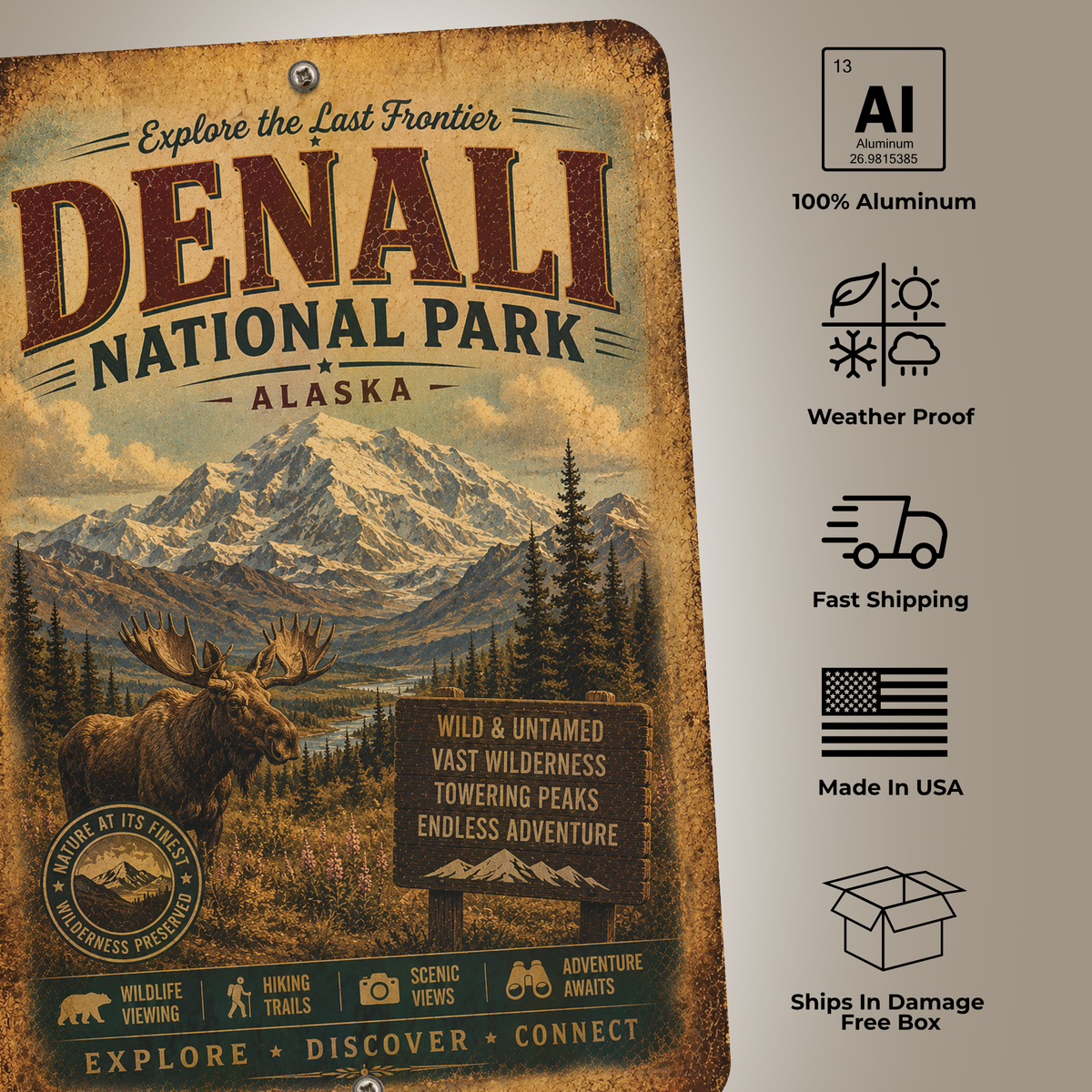 Denali National Park Sign