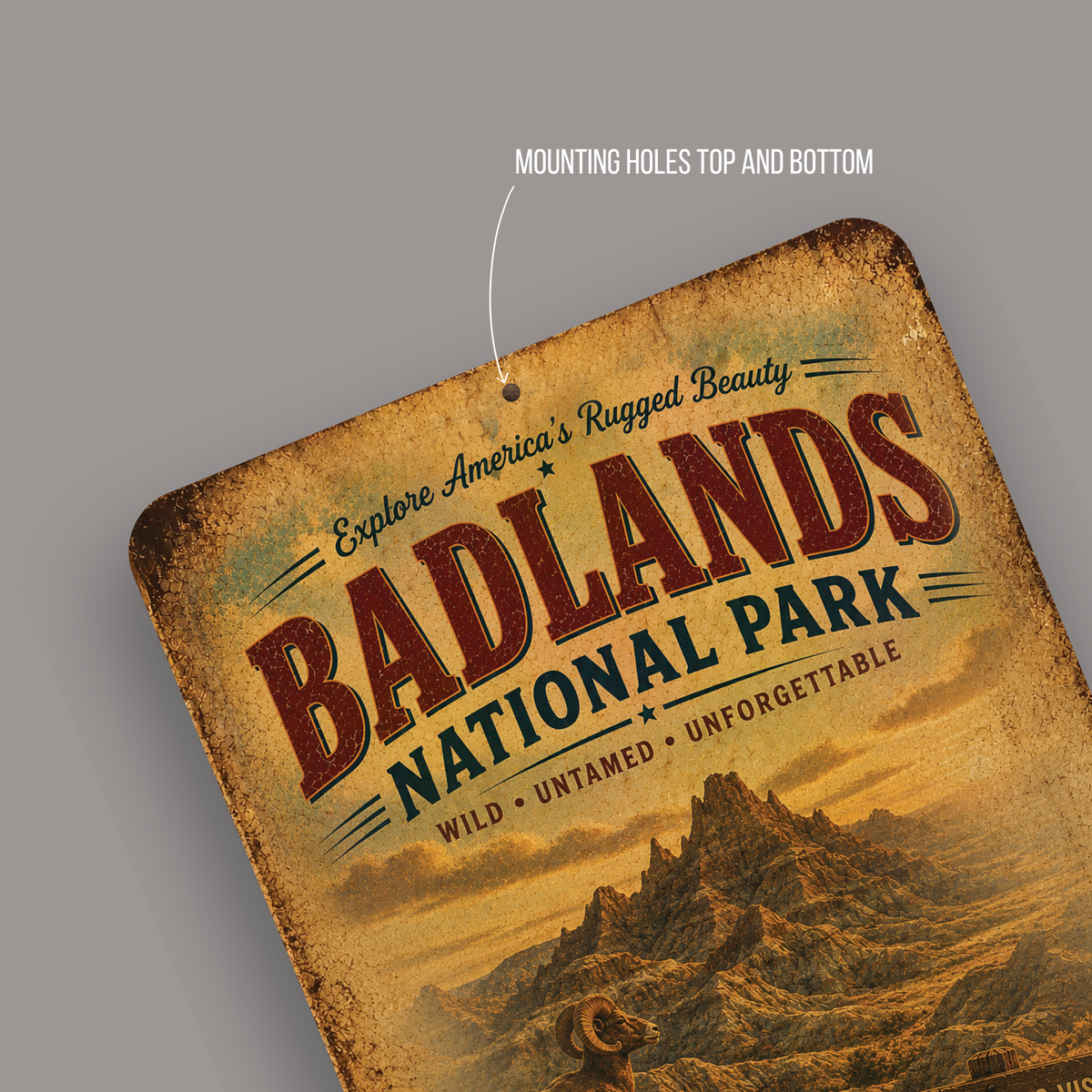 Badlands National Park Sign