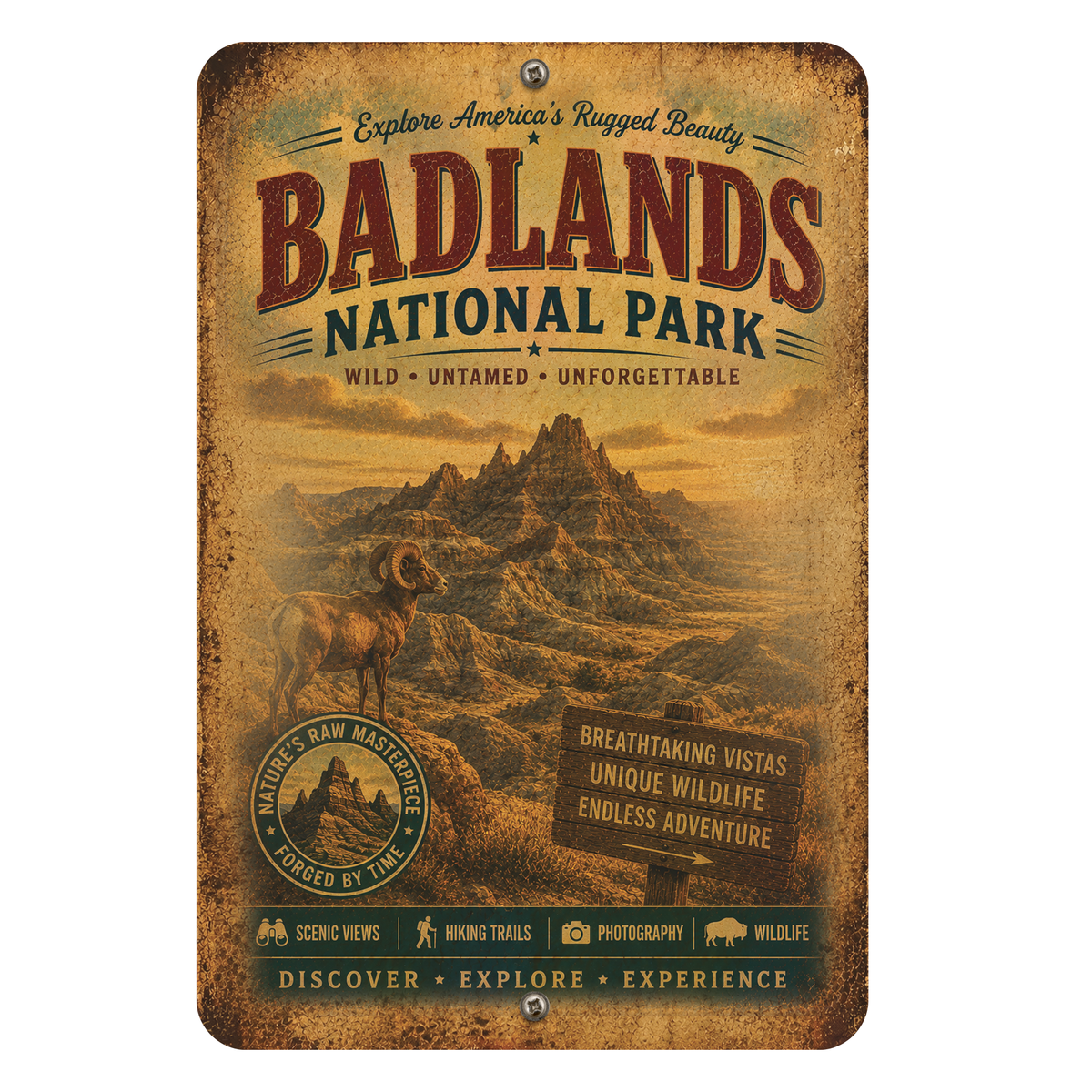 Badlands National Park Sign