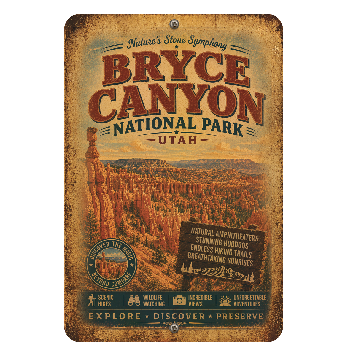 Bryce Canyon National Park Metal Sign
