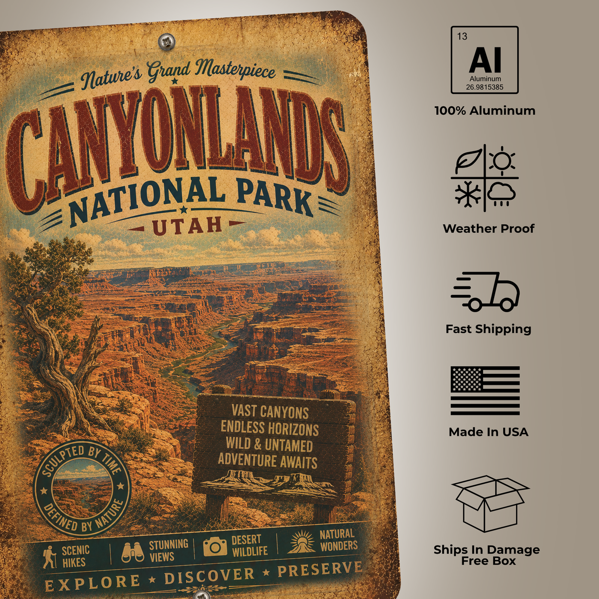 Canyonlands National Park Metal Sign