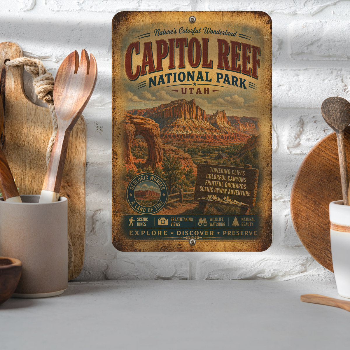 Capitol Reef National Park Metal Sign
