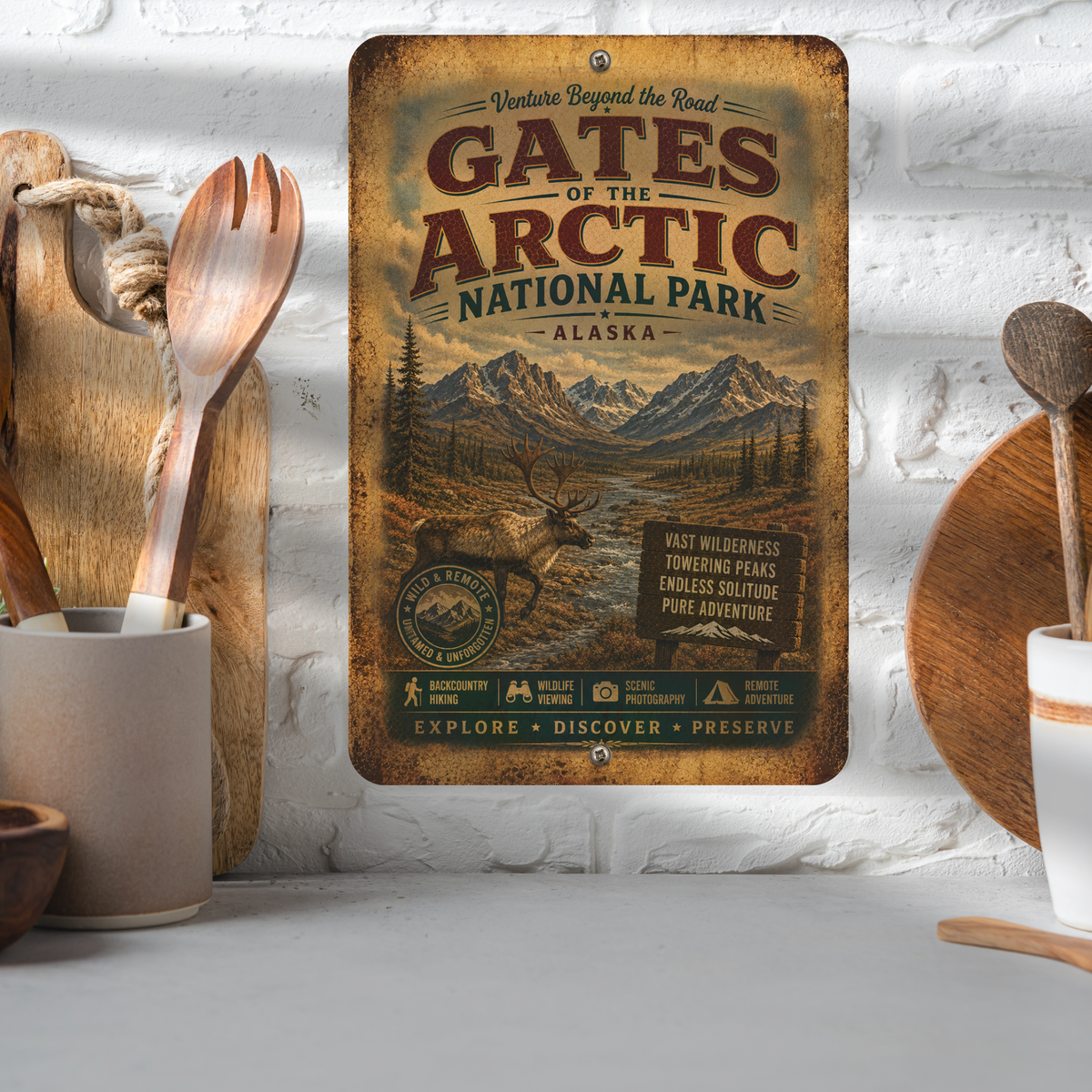 Gates of the Arctic National Park Sign