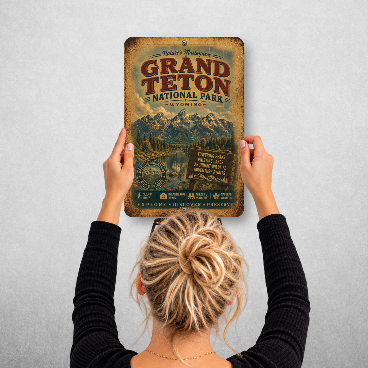 Grand Teton National Park Metal Sign