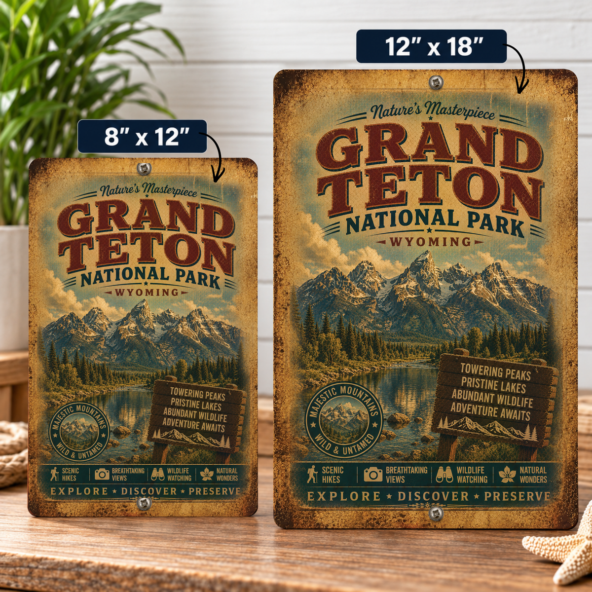 Grand Teton National Park Metal Sign