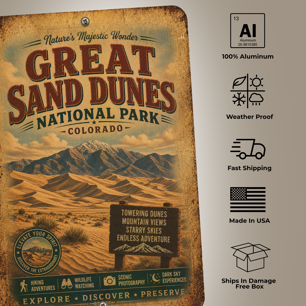Great Sand Dunes National Park Sign