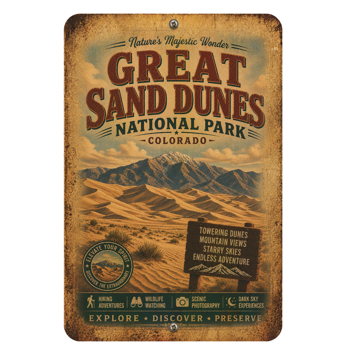 Great Sand Dunes National Park Sign