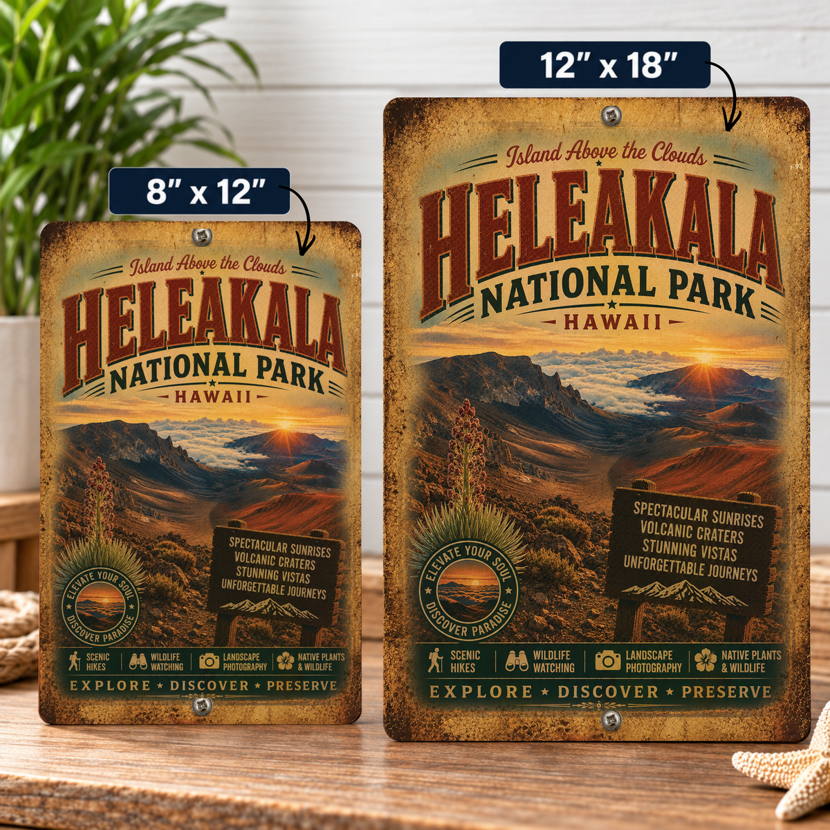 Heleakala National Park Aluminum Sign