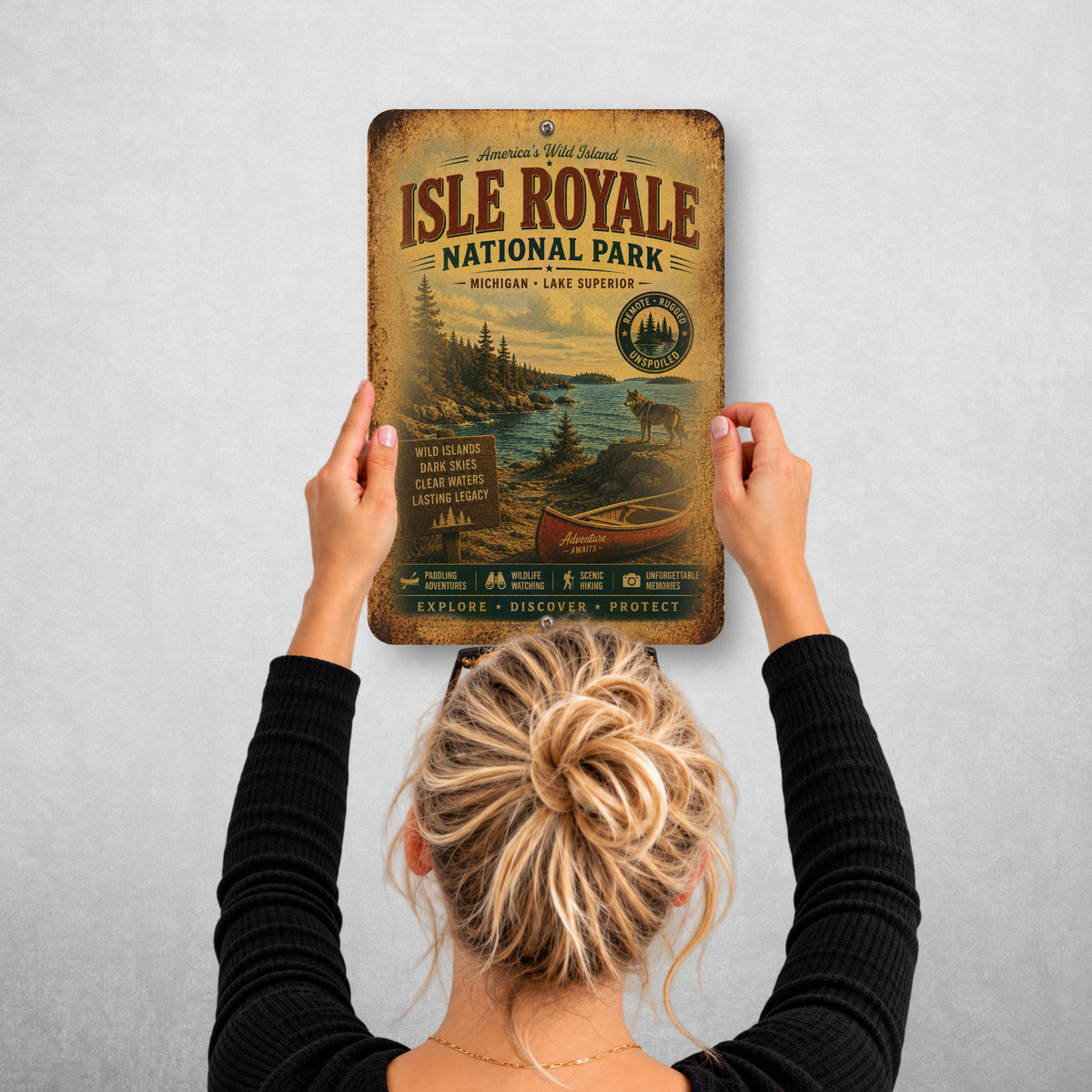 Isle Royale National Park Sign