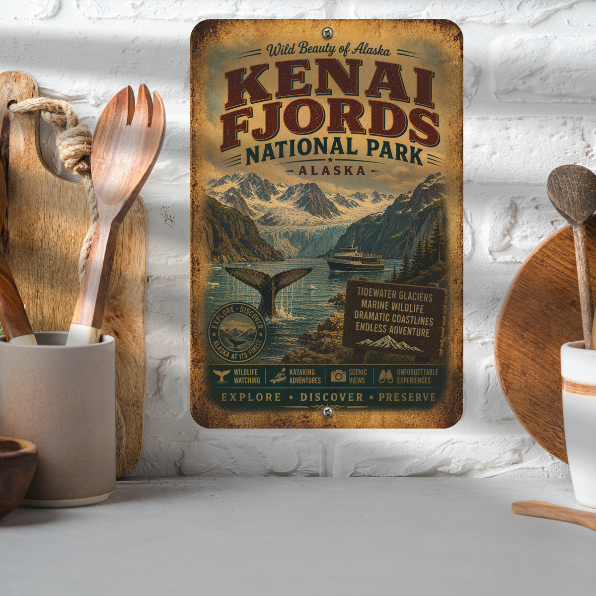 Kenai Fjords National Park Sign