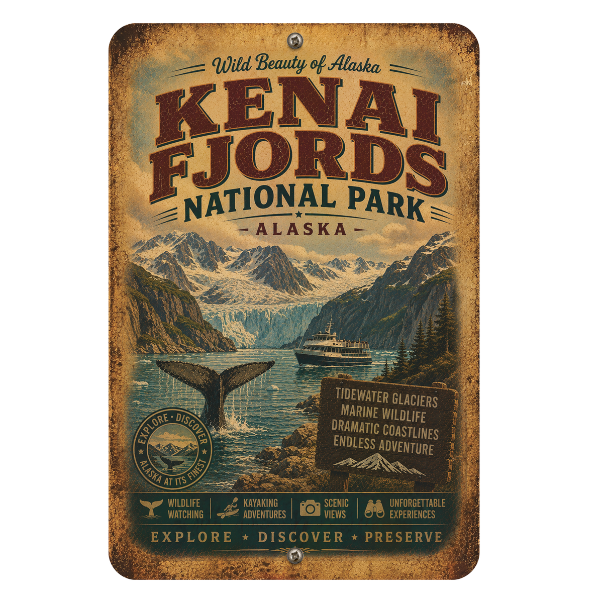 Kenai Fjords National Park Sign