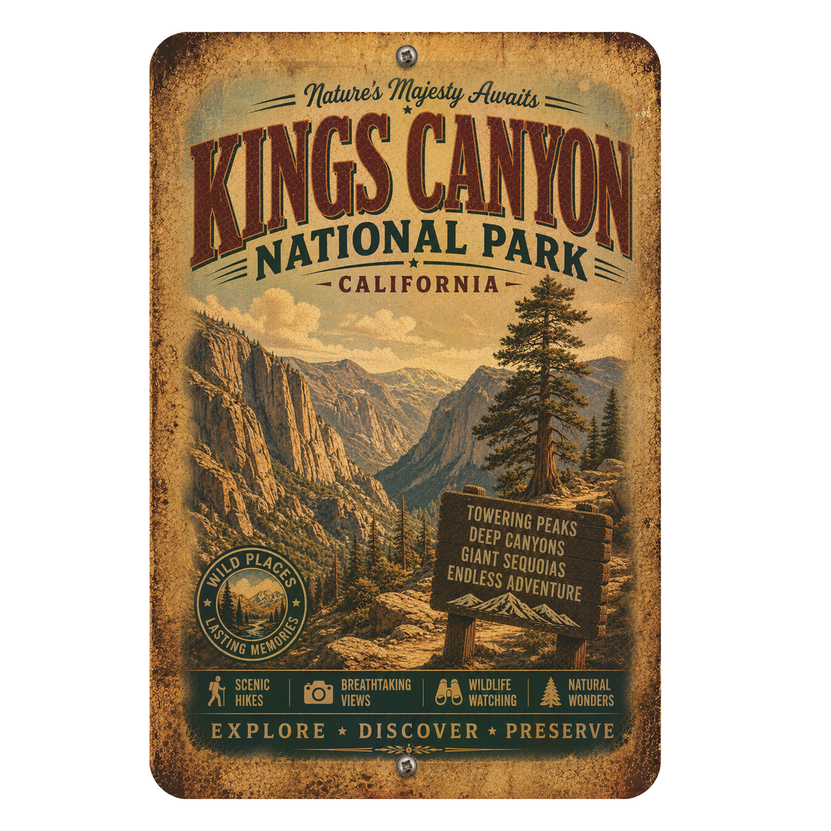 Kings Canyon National Park Sign