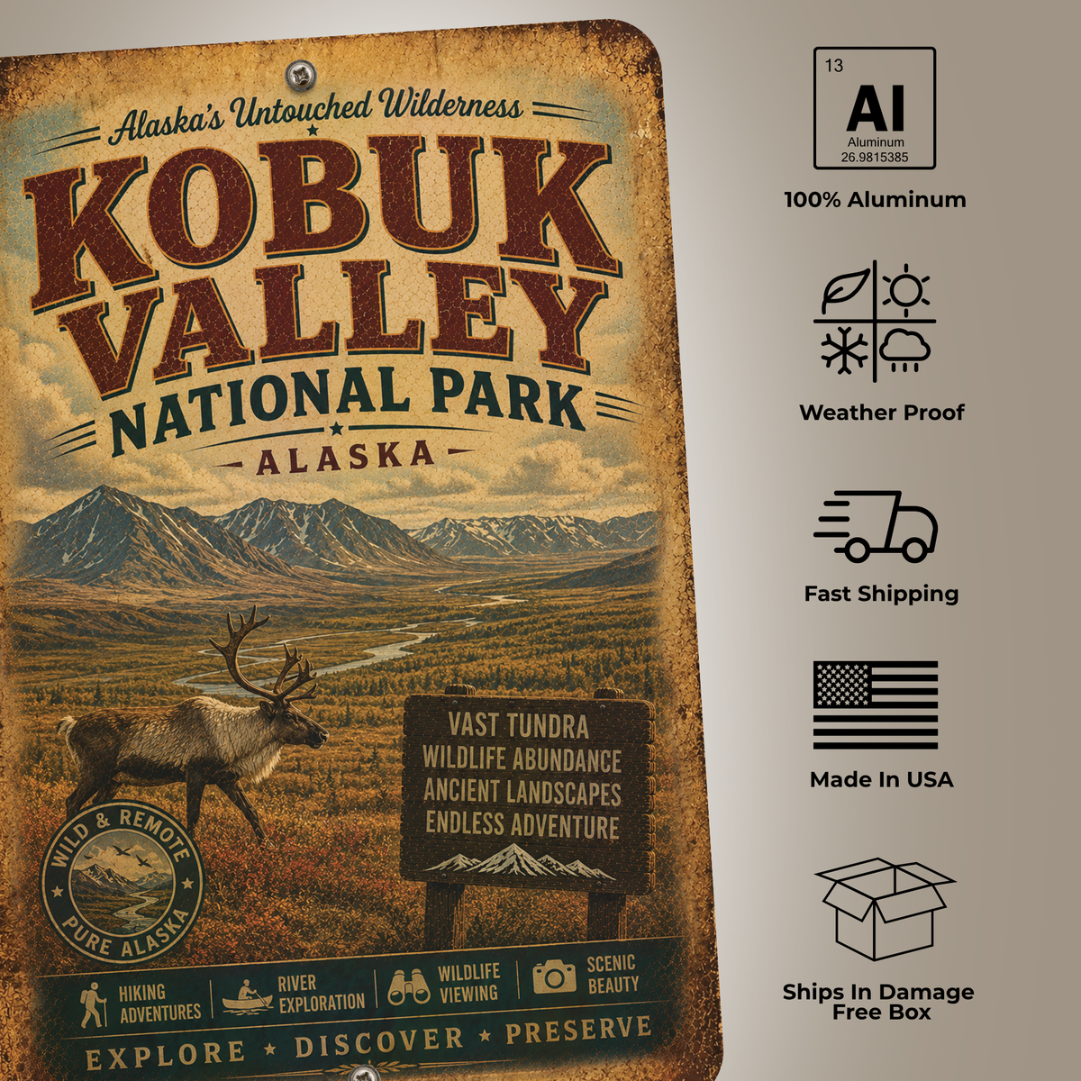 Kobuk Valley National Park Sign