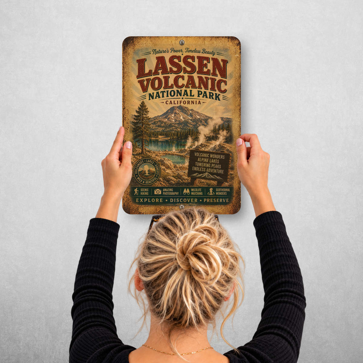 Lassen Volcanic National Park Sign