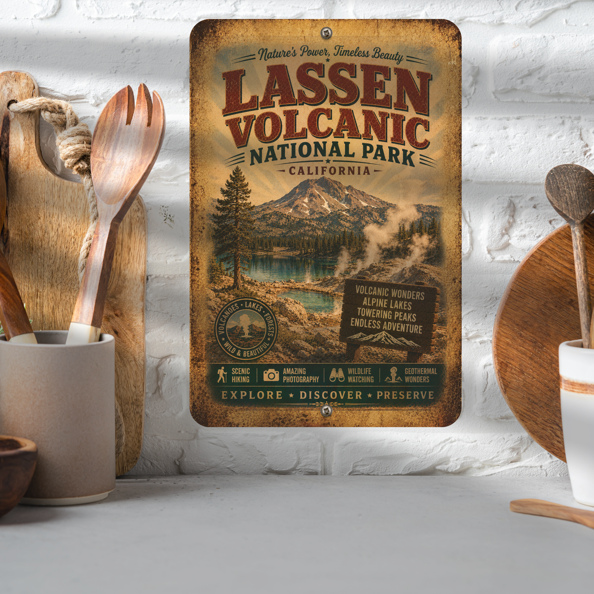 Lassen Volcanic National Park Sign