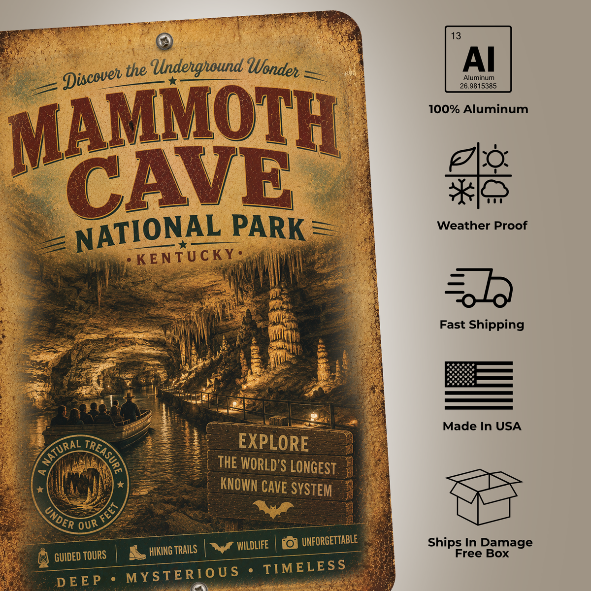 Mammoth Cave National Park Metal Sign