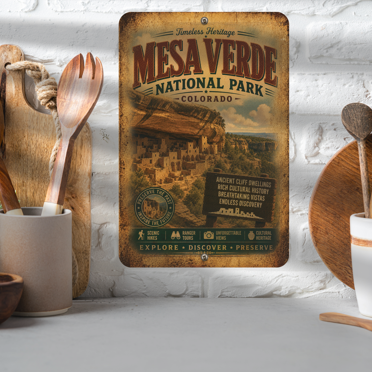 Mesa Verde National Park Metal Sign