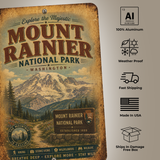 Mount Rainier National Park Metal Sign