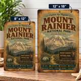 Mount Rainier National Park Metal Sign