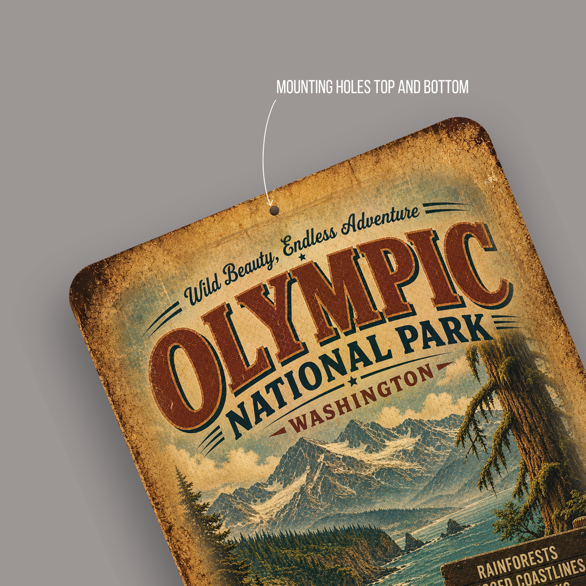 Olympic National Park Aluminum Sign