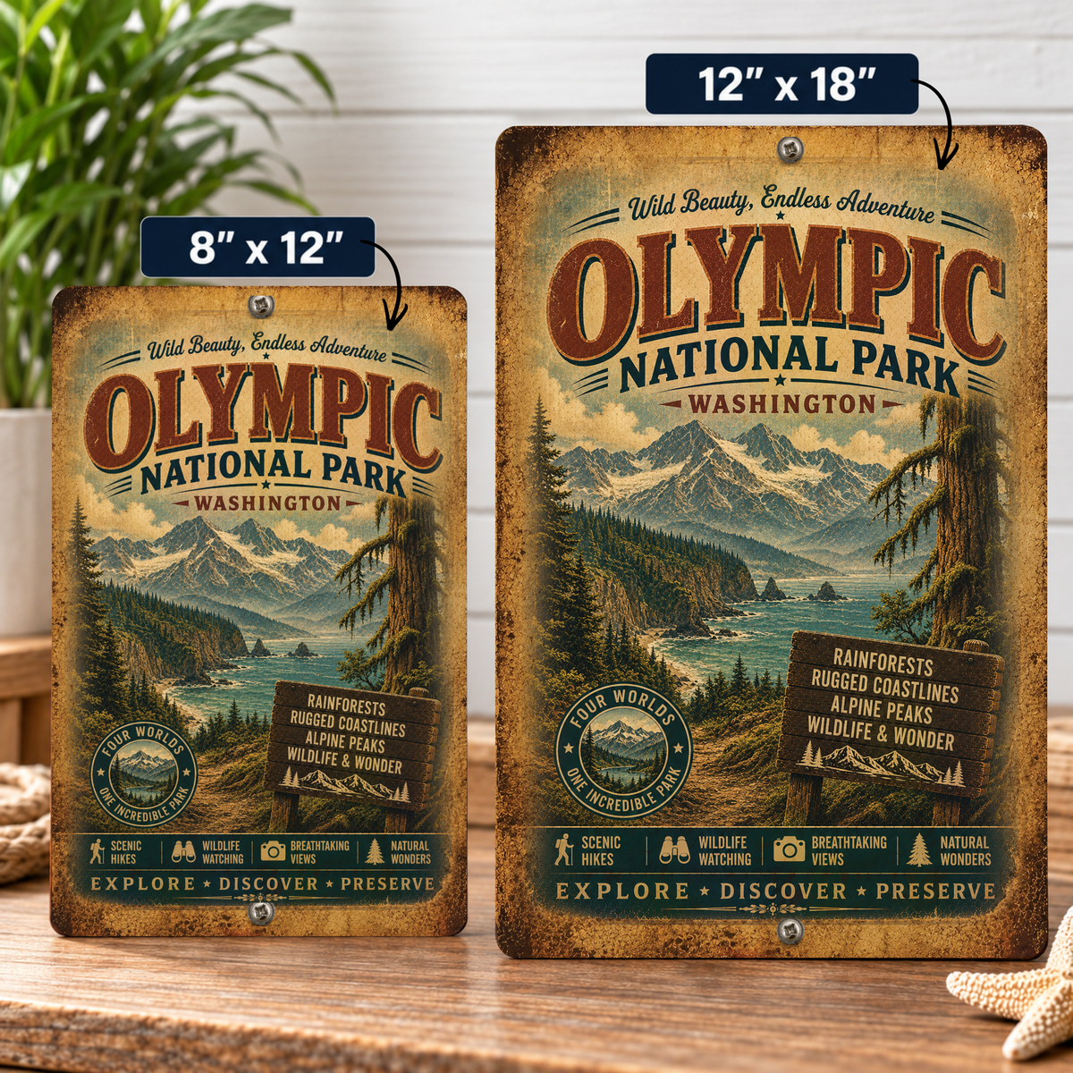 Olympic National Park Aluminum Sign