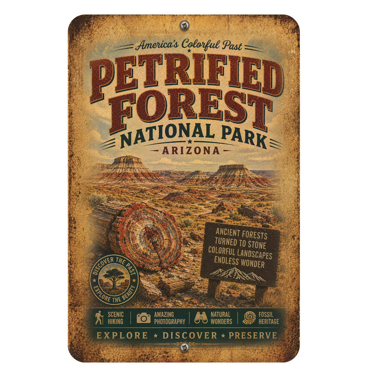 Petrified Forest Park Sign