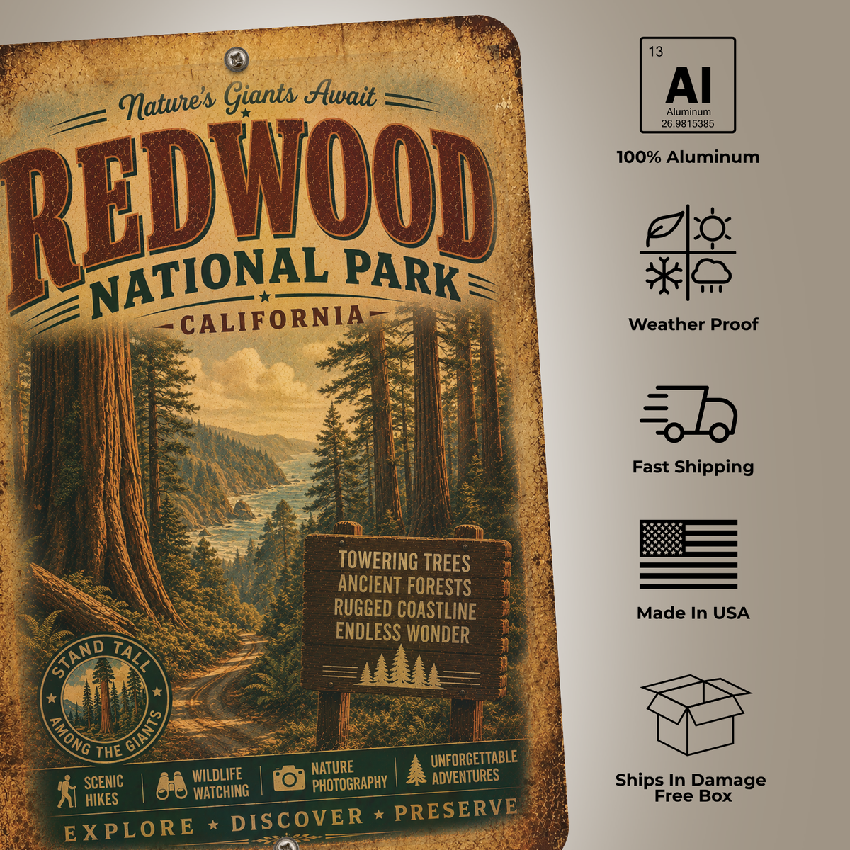 Redwood National Park Sign
