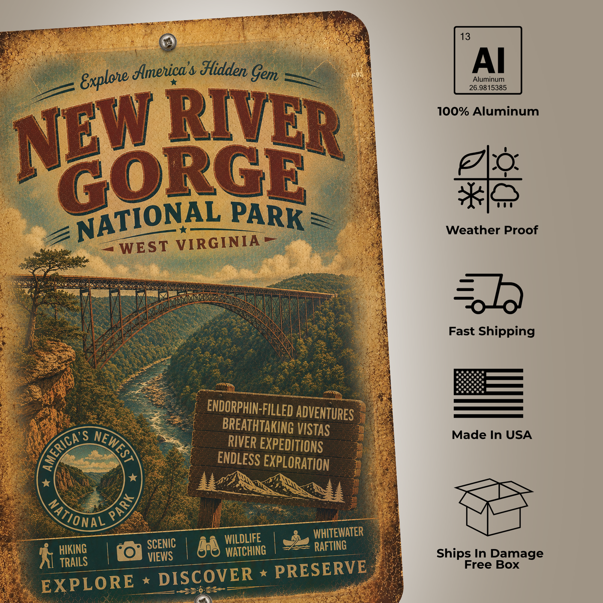 New River Gorge National Park Sign