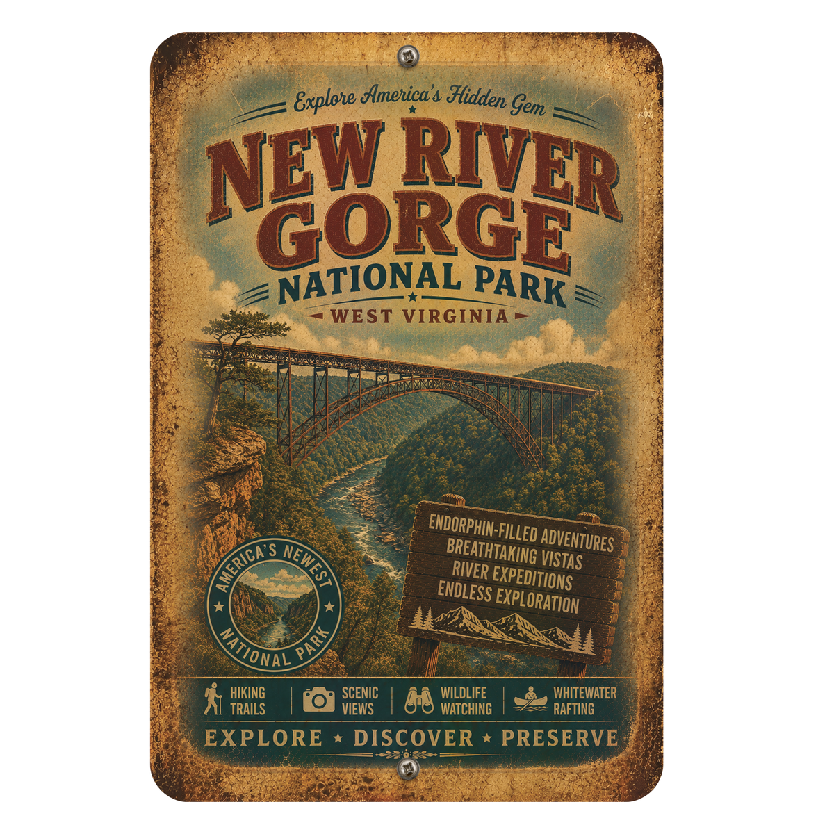 New River Gorge National Park Sign