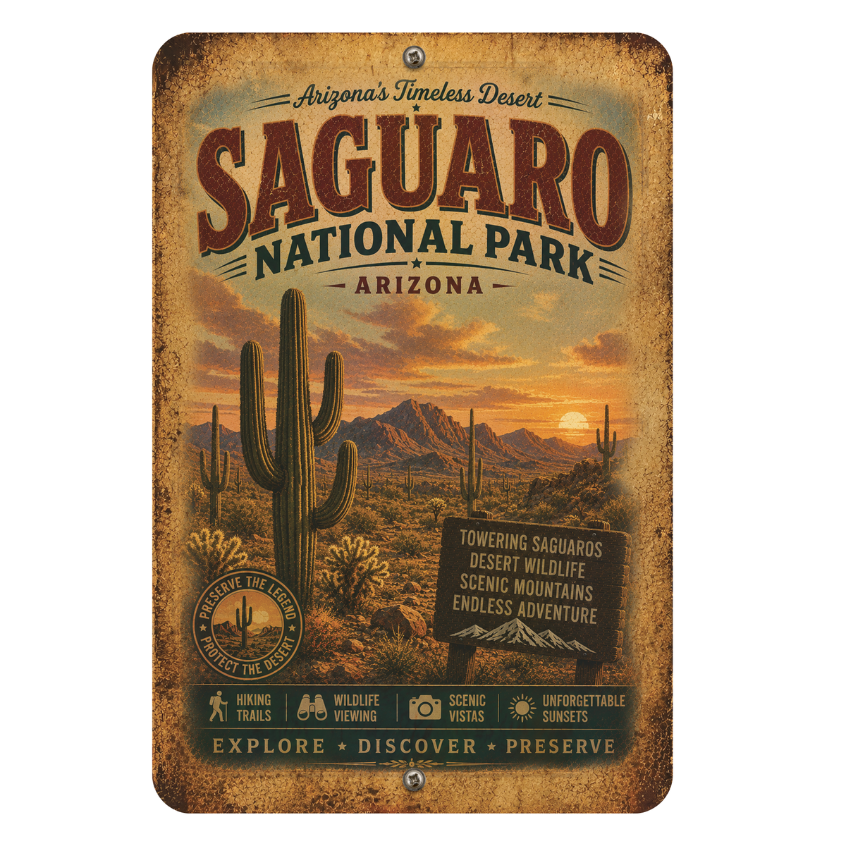 Saguaro National Park Sign