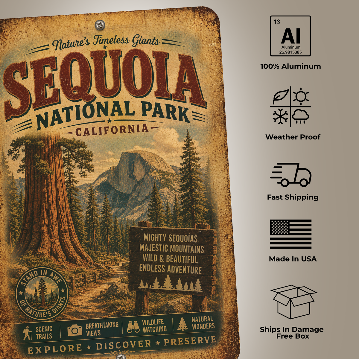 Sequoia National Park Sign