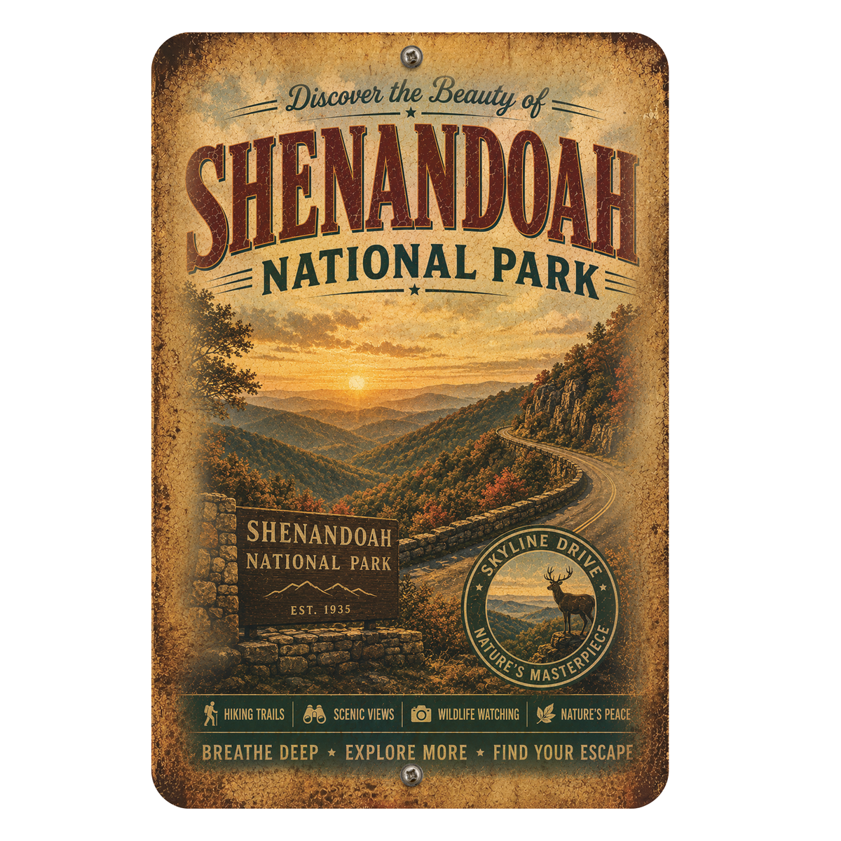 Shenandoah National Park Sign